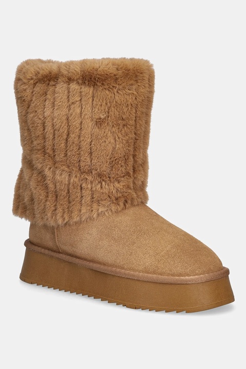 GOE śniegowce zamszowe kolor brązowy SS2N4308 BROWN - zdjęcie produktu nr 1