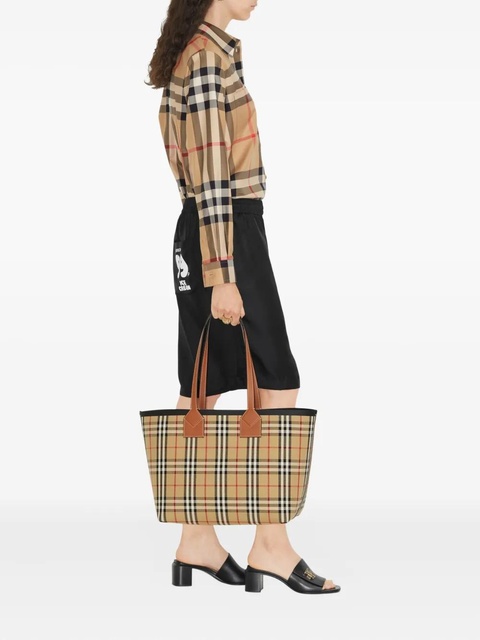 Burberry Vintage Check pattern cotton shirt - Brown - zdjęcie produktu nr 2