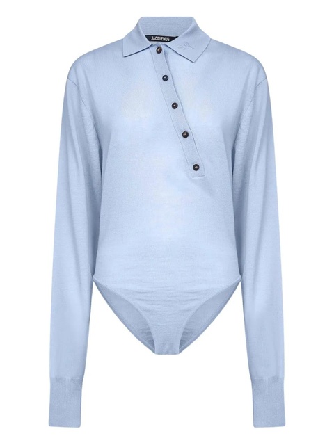 Jacquemus polo-neck bodysuit - Blue - zdjęcie produktu nr 2