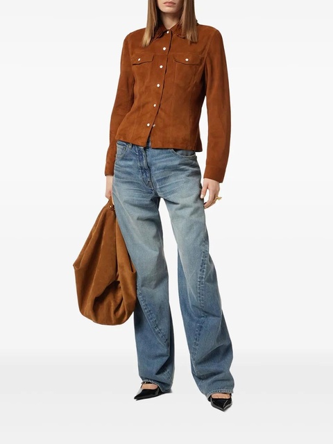 Versace floral suede jacket - Brown - zdjęcie produktu nr 2