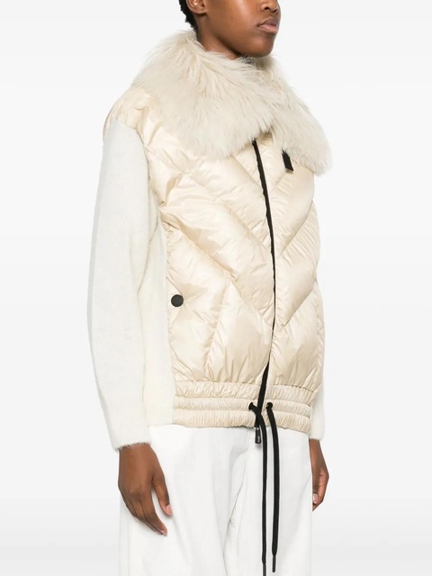Moncler Grenoble panelled knitted down jacket - Neutrals - zdjęcie produktu nr 1