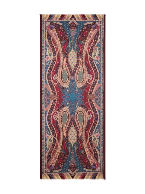 ETRO paisley print wool silk scarf - Blue - zdjęcie produktu nr 2