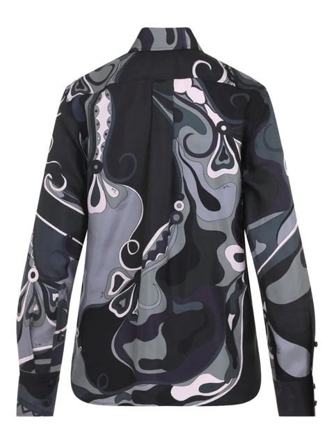 PUCCI abstract-print silk shirt - Black - zdjęcie produktu nr 1