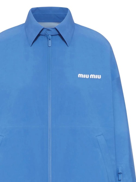 Miu Miu zip-up windbreaker - Blue - zdjęcie produktu nr 1