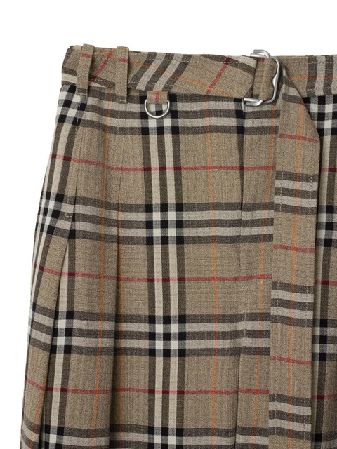 Burberry checked belted trousers - Neutrals - zdjęcie produktu nr 2