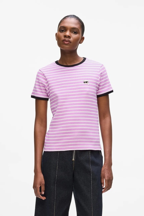 Karl Lagerfeld t-shirt damski kolor fioletowy A4W17060 - zdjęcie produktu nr 1