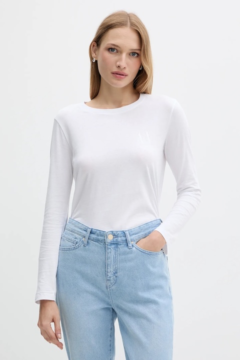 Armani Exchange longsleeve bawełniany kolor biały XW001450 AF10356 - zdjęcie produktu nr 1