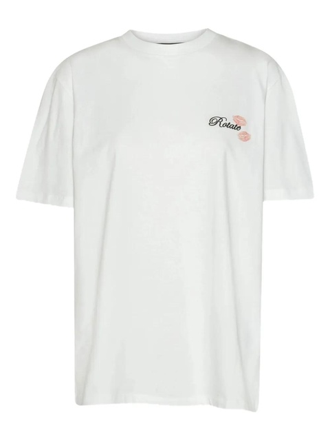 ROTATE BIRGER CHRISTENSEN logo-embroidered T-shirt - White - zdjęcie produktu nr 1