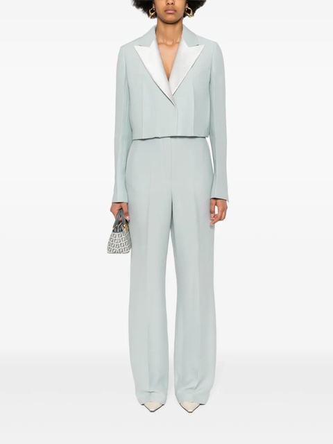 FENDI cropped contrast-panel blazer - Blue - zdjęcie produktu nr 2