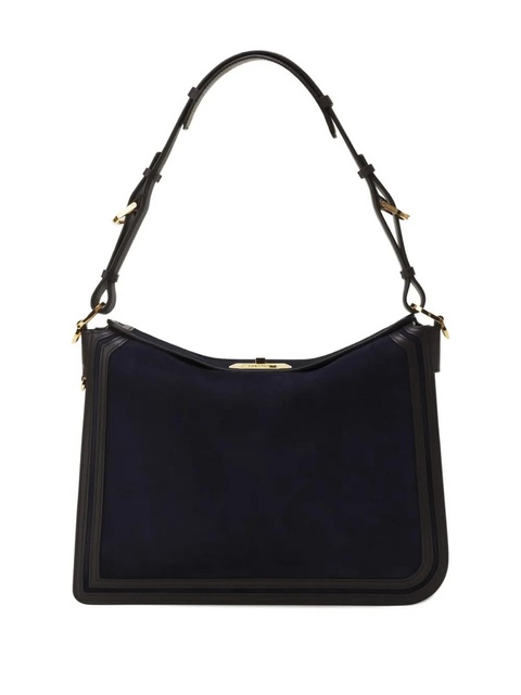 Lanvin Sac Compagnon suede shoulder bag - Blue - zdjęcie produktu nr 1