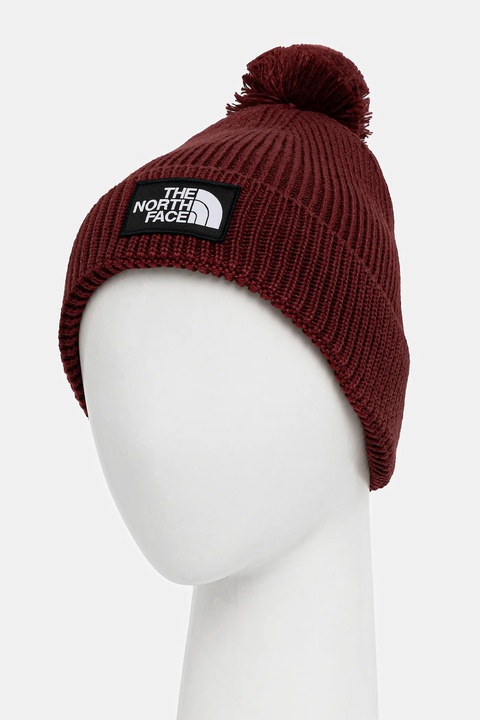 The North Face czapka TNF Logo Box kolor bordowy NF0A8CHF0VO1 - zdjęcie produktu nr 2