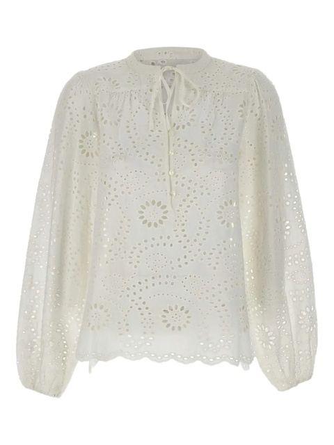 MC2 Saint Barth embroidered lace blouse - Neutrals - zdjęcie produktu nr 1