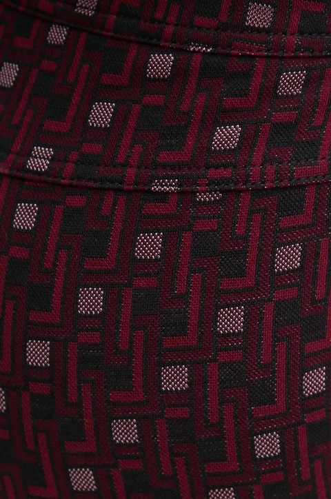 DIANE VON FURSTENBERG spodnie z domieszką wełny kolor bordowy dzwony high waist DVFPL3S001 - zdjęcie produktu nr 2