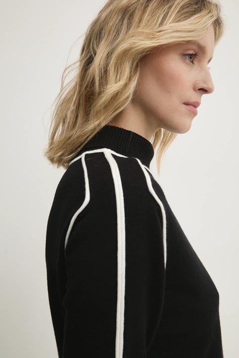 Answear Lab sweter z kaszmirem kolor czarny z golfem - zdjęcie produktu nr 2