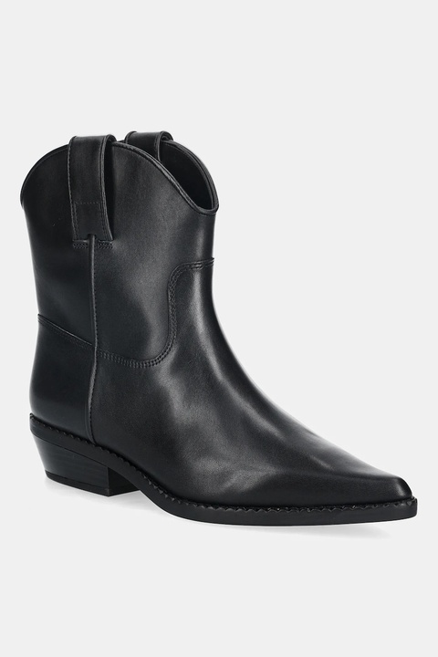 MICHAEL Michael Kors botki skórzane Noemie damskie kolor czarny na płaskim obcasie 40F5NOME7L.001 - zdjęcie produktu nr 2