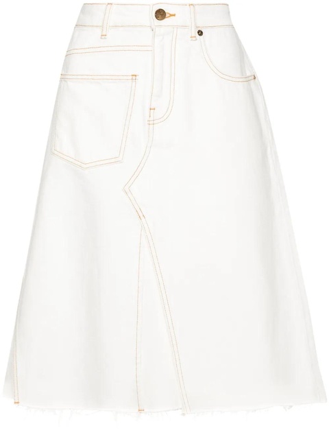 Tory Burch Deconstructed denim skirt - Neutrals - zdjęcie produktu nr 1