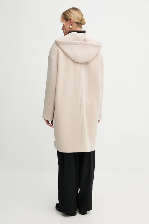 MAX&Co. płaszcz z dodatkiem wełny kolor beżowy 2526086124200 - zdjęcie produktu nr 2