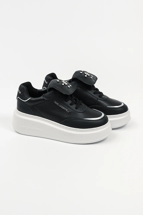 Karl Lagerfeld sneakersy skórzane ANAKAPRI damskie kolor czarny KL63519S - zdjęcie produktu nr 2