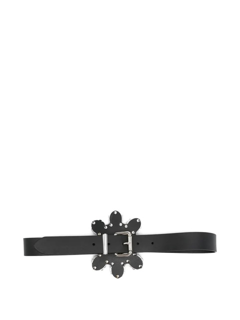 Blumarine flower-embellishment leather belt - Black - zdjęcie produktu nr 2