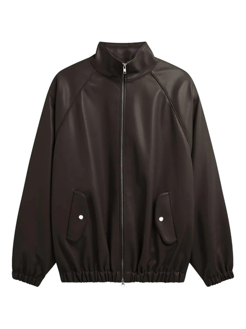 The Frankie Shop elasticated-trim bomber jacket - Brown - zdjęcie produktu nr 1