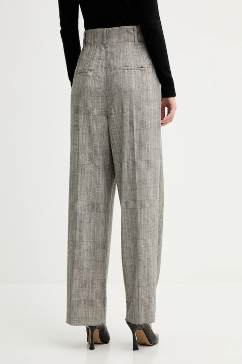 Marella spodnie damskie kolor beżowy szerokie high waist 2523136021200 - zdjęcie produktu nr 2