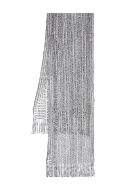Missoni metallic-threading open-knit scarf - Silver - zdjęcie produktu nr 1