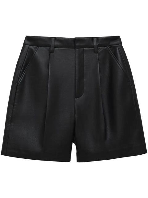 ANINE BING Carmen recycled leather shorts - Black - zdjęcie produktu nr 1