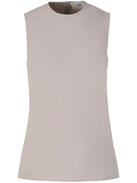 AMI Paris crepe tank top - Neutrals - zdjęcie produktu nr 1