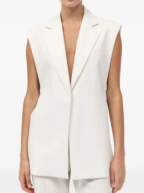 St. Agni lapel-detail sleeveless vest - White - zdjęcie produktu nr 1