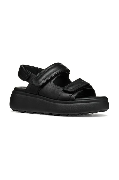 Geox sandały skórzane D SPHERICA EC4.1 S damskie kolor czarny na platformie D55D4B 00085 C9999 - zdjęcie produktu nr 2