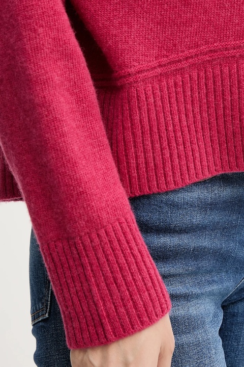 United Colors of Benetton sweter z dodatkiem wełny damski kolor różowy 1244D10BC - zdjęcie produktu nr 2