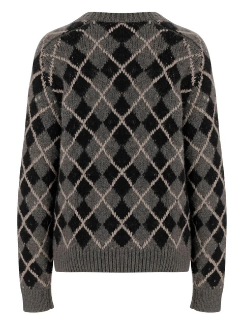 KHAITE geometric-pattern sweater - Grey - zdjęcie produktu nr 2