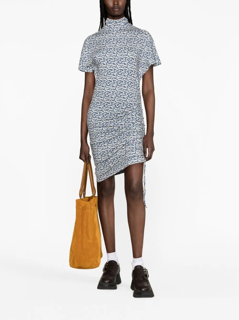 MARANT ÉTOILE Lya geometric-print dress - Neutrals - zdjęcie produktu nr 2