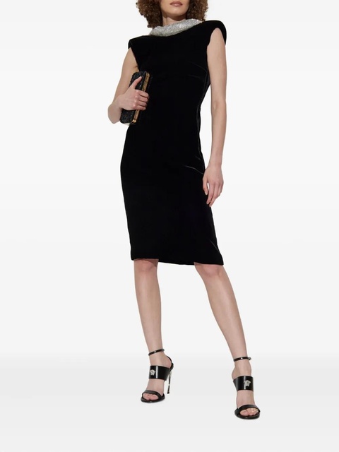 Versace crystal-embellished velvet dress - Black - zdjęcie produktu nr 2