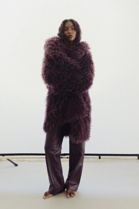 Answear.LAB płaszcz kolor brązowy - zdjęcie produktu nr 1