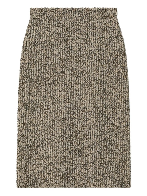 Tory Burch tweed ribbed skirt - Brown - zdjęcie produktu nr 1