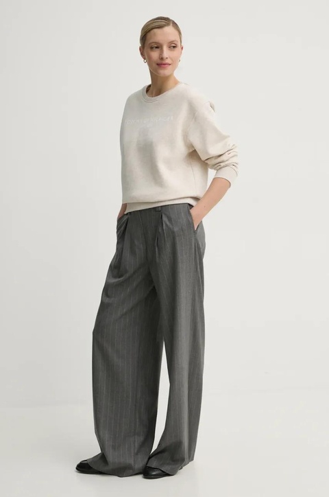 Tommy Hilfiger bluza damska kolor beżowy WW0WW39791 - zdjęcie produktu nr 2