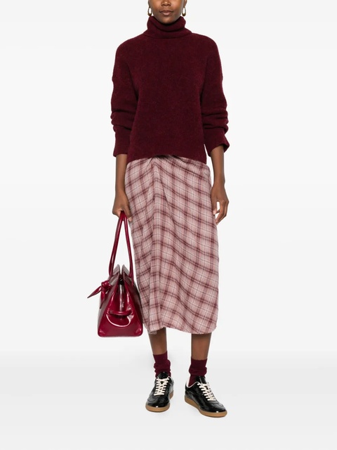 MARANT ÉTOILE checked-pattern wrap midi skirt - Pink - zdjęcie produktu nr 2