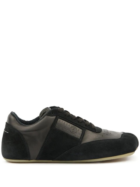 MM6 Maison Margiela leather sneakers - Black - zdjęcie produktu nr 1