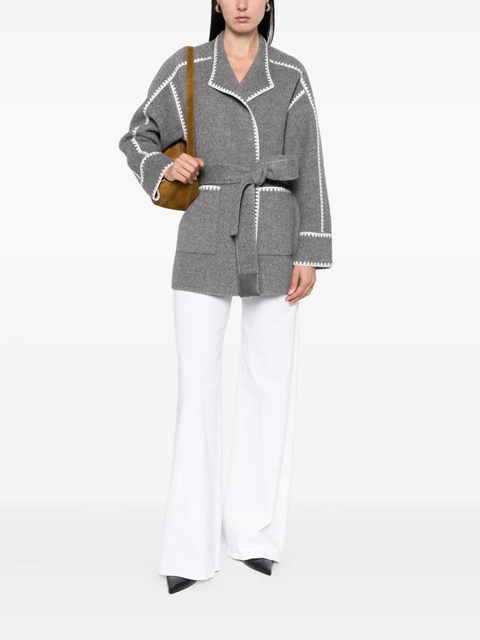 Maje double-breasted wool coat - Grey - zdjęcie produktu nr 2