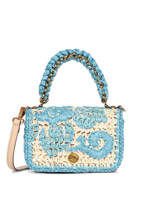 ETRO mini raffia tote bag - Blue - zdjęcie produktu nr 1