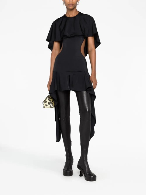 The Attico Airi cape-effect cut-out minidress - Black - zdjęcie produktu nr 1