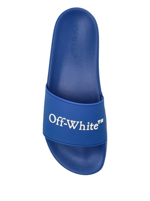 Off-White logo-embossed slides - Blue - zdjęcie produktu nr 2