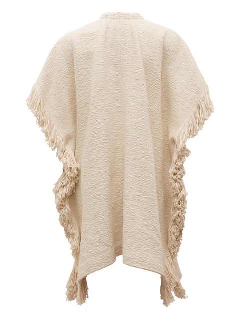 ISABEL MARANT fringed buckled poncho - Neutrals - zdjęcie produktu nr 2