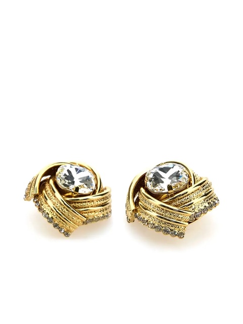 Alessandra Rich crystal-embellished earrings - Gold - zdjęcie produktu nr 1