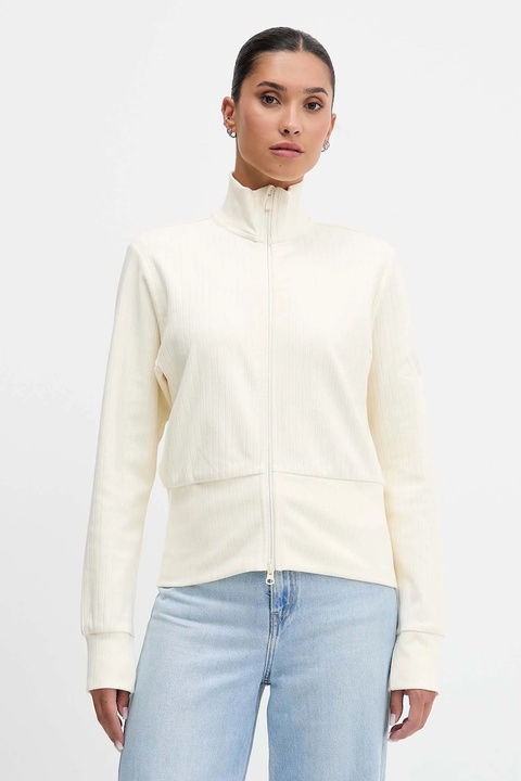 adidas bluza All Szn Winterized damska kolor beżowy gładka JW7434 - zdjęcie produktu nr 1