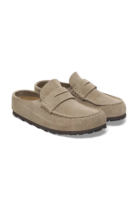 Birkenstock klapki zamszowe Naples Wrapped LEVE kolor beżowy 1029675 - zdjęcie produktu nr 2