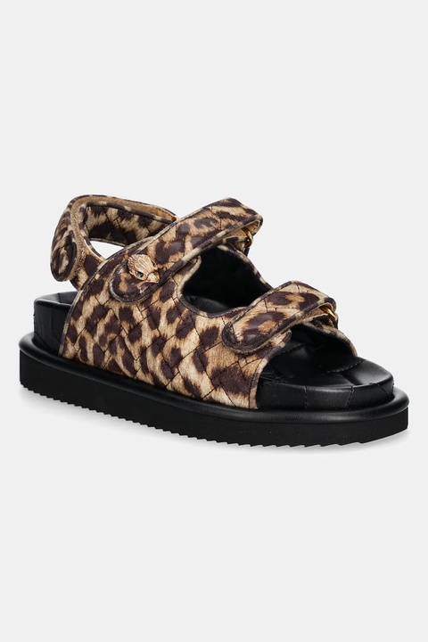 Kurt Geiger London sandały skórzane Orson damskie kolor beżowy na platformie 3469639289 - zdjęcie produktu nr 1