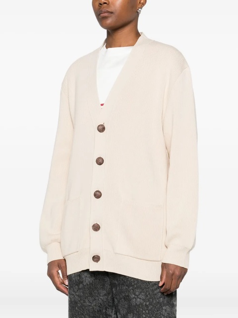 Golden Goose ribbed V-neck cardigan - Neutrals - zdjęcie produktu nr 2