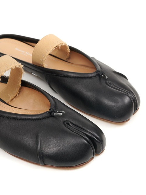 Maison Margiela Tabi leather ballerina mules - Black - zdjęcie produktu nr 2